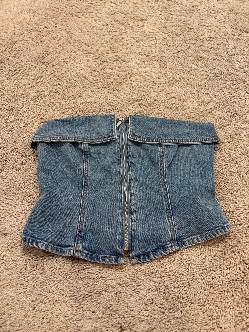 Front Zip Jean Top - Picture 2 of 3